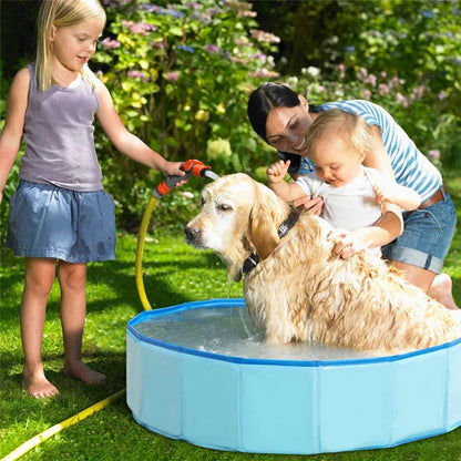 Foldable Portable Dog Swimming Pool - Summer Bath Tub for Small & Medium Pets