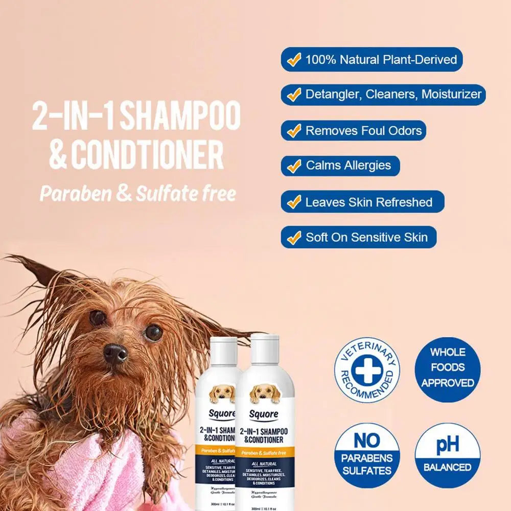 2-in-1 Natural Puppy Shampoo & Conditioner for Sensitive Skin