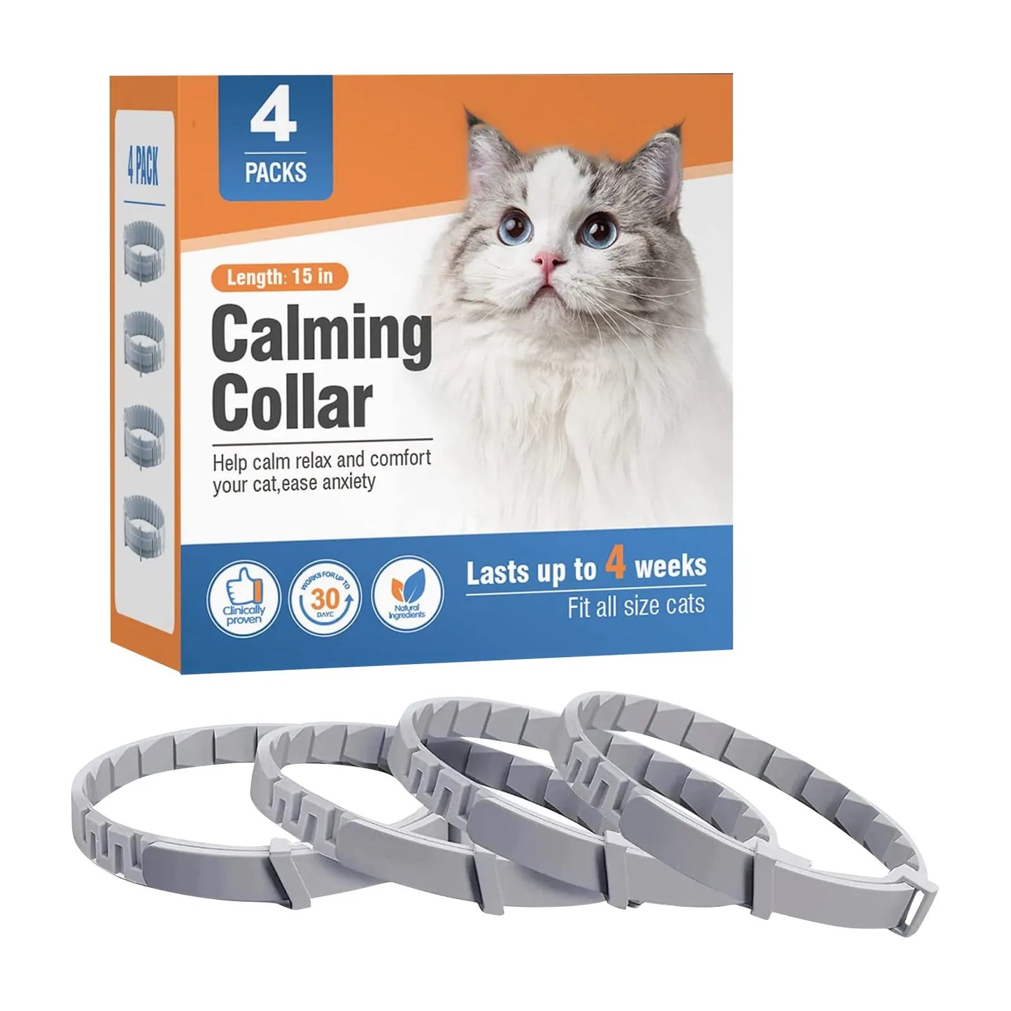 Stress-Relief Collars - Pack of 4 for Your Pet’s Comfort and Relaxation