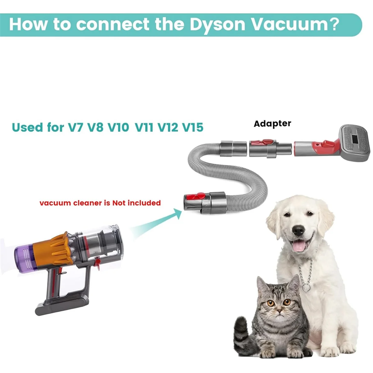 Dyson Pet Grooming Kit - Brush Attachment for Dogs (V7 V8 V10 V11 V12 V15