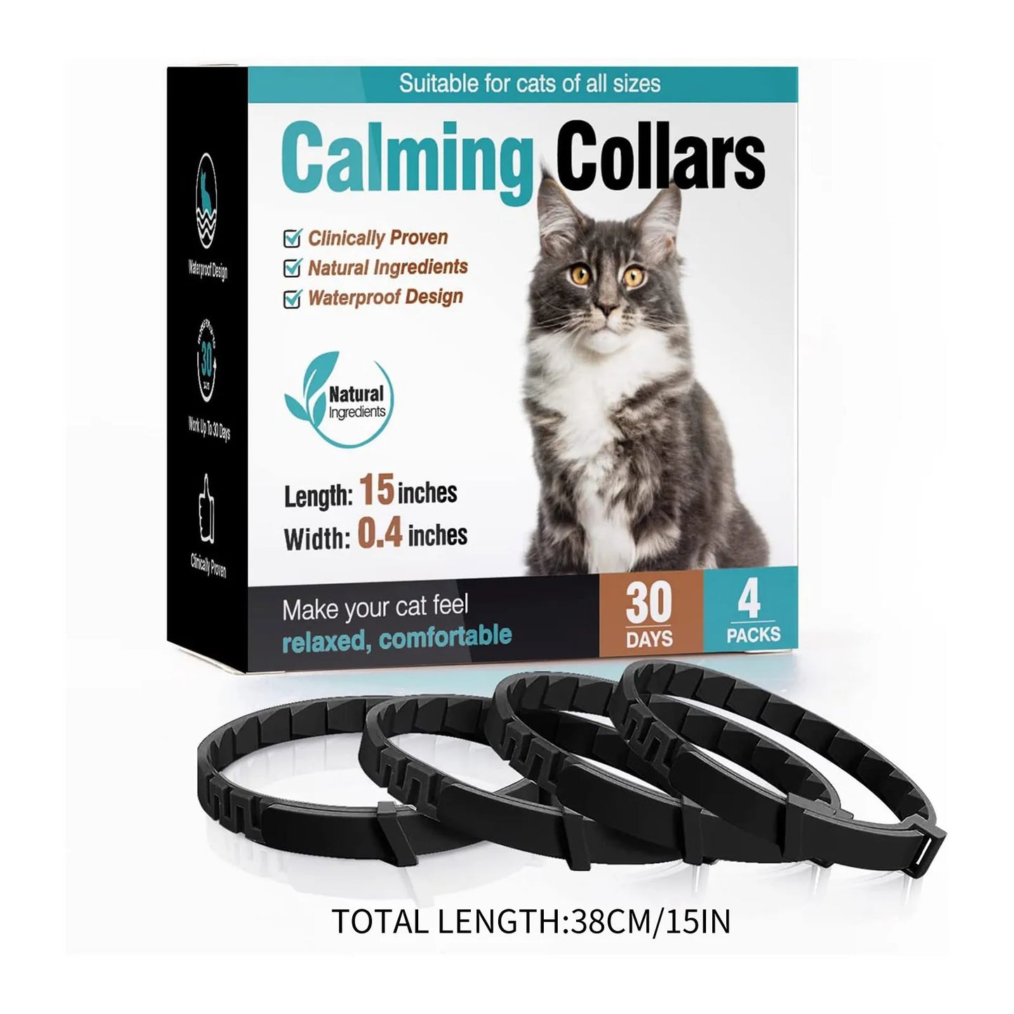 Stress-Relief Collars - Pack of 4 for Your Pet’s Comfort and Relaxation