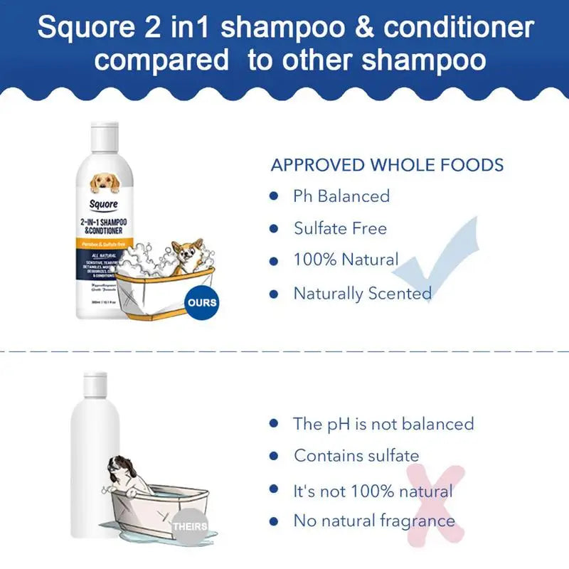 2-in-1 Natural Puppy Shampoo & Conditioner for Sensitive Skin